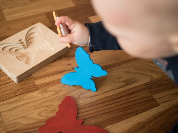 Puzzle 3D zabawka z drewna 9m+ motyl